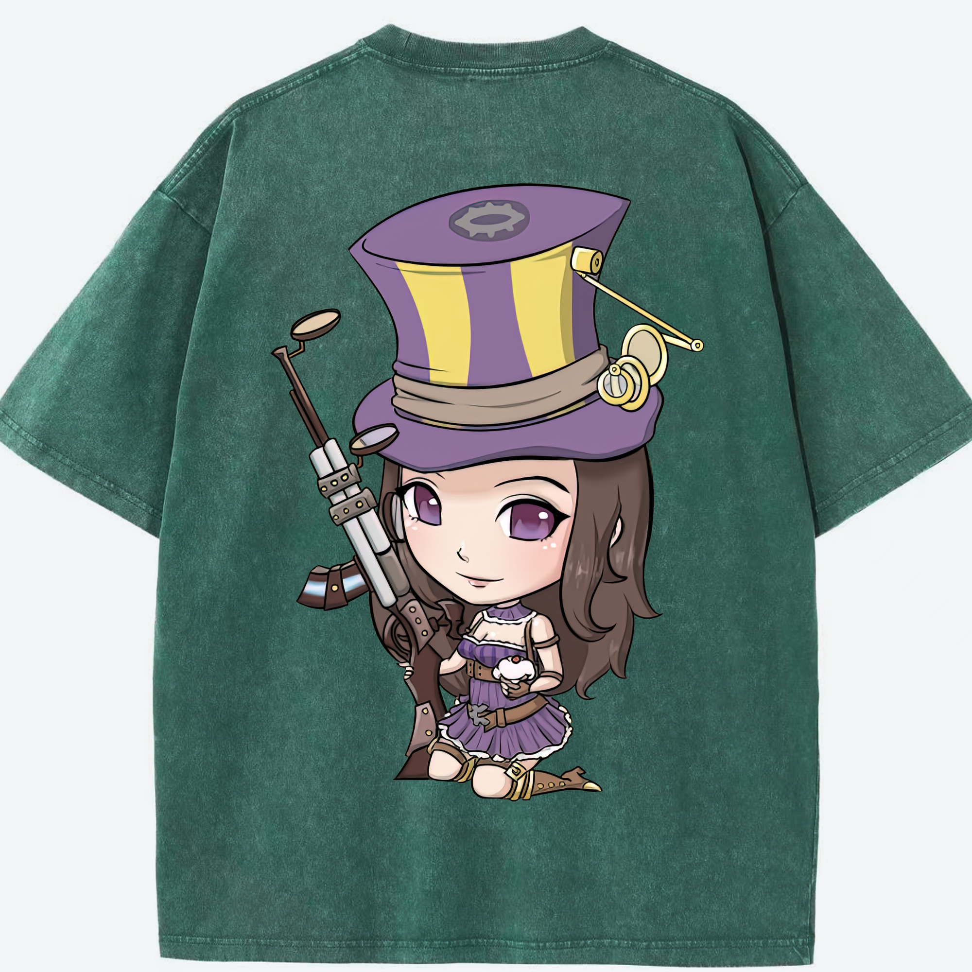 リーグ・オブ・レジェンド League of Legends LOL 綿100% ヴィンテージ風 半袖Tシャツ（背面プリント）